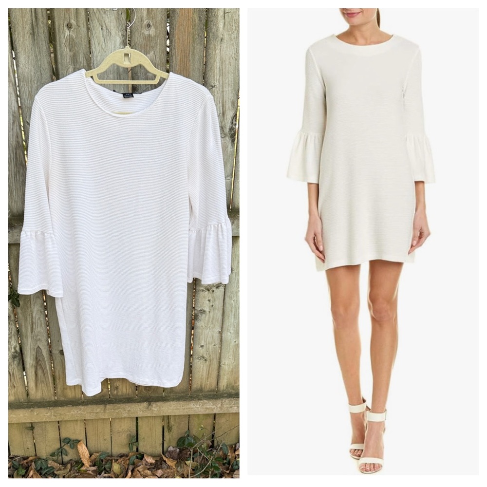 French Connection Paros Sudan Bell Sleeve Shift Dress  grad sorority bridal 8